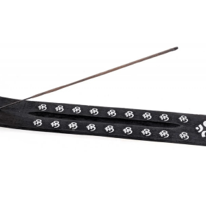 木製黒スキー線香立て